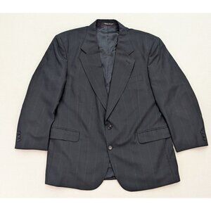 Kilburne and Finch Men's Blazer Jacket Sport Coat Size 44R Blue Striped